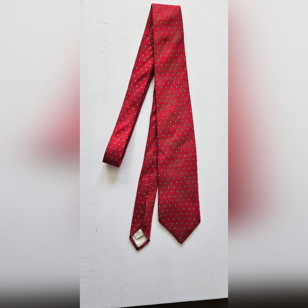 Christian Dior Monsieur vintage red silk‎ tie